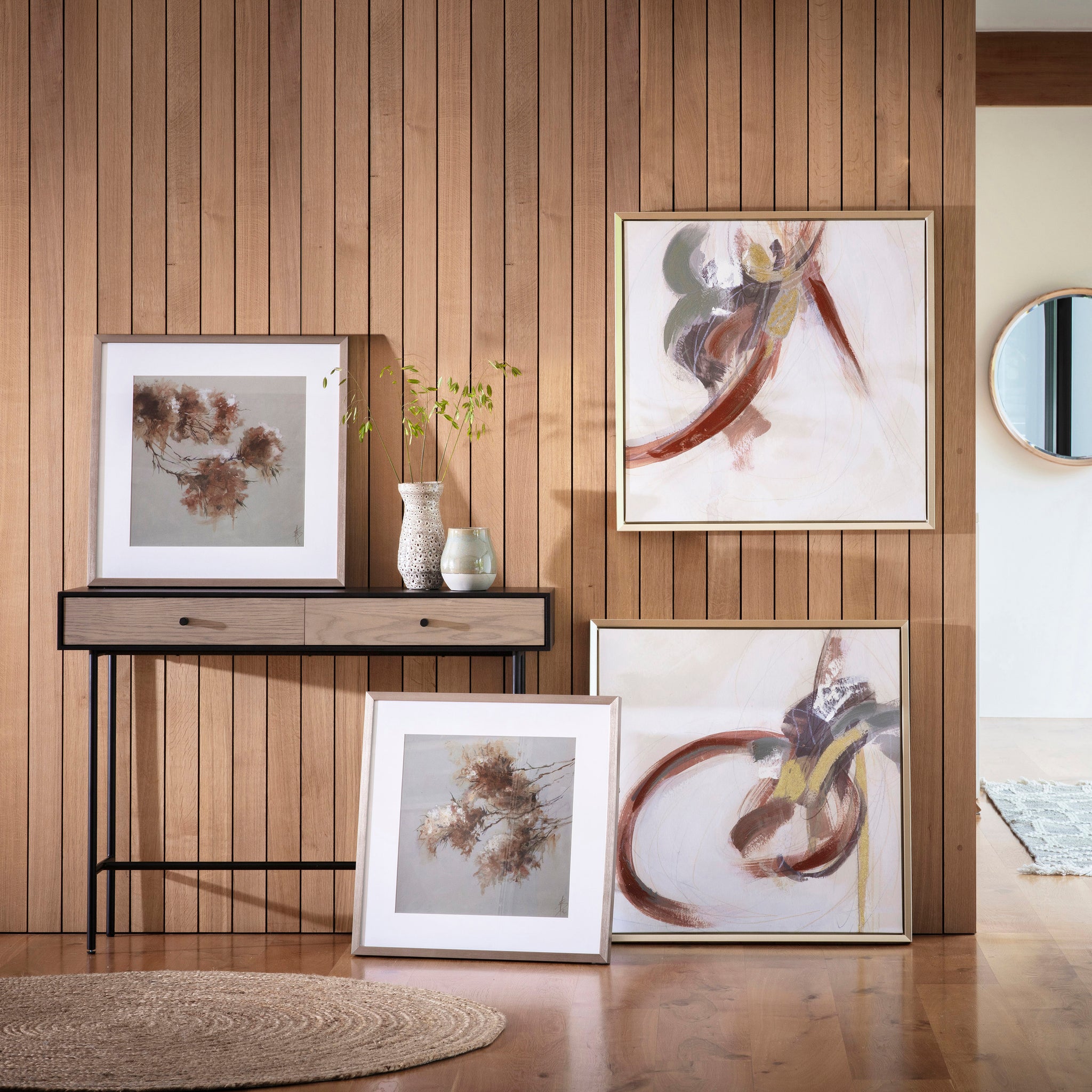 Kabu Abstract Framed Canvas