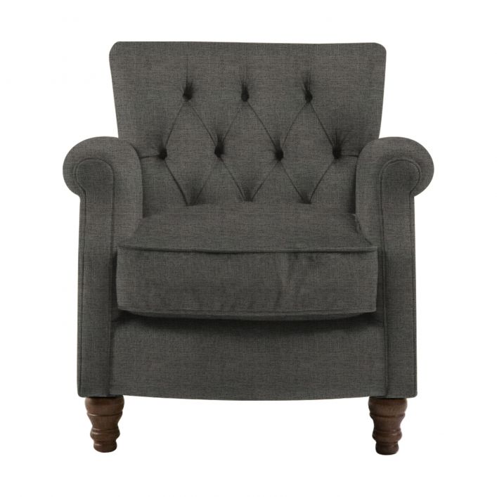 Cheswick Armchair Standard leg in Bailey Pewter Fabric