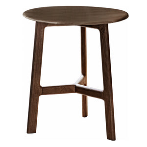 Madri Round Side Table Walnut