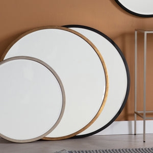 Higgs Round Mirror Black 80 x 80 cm