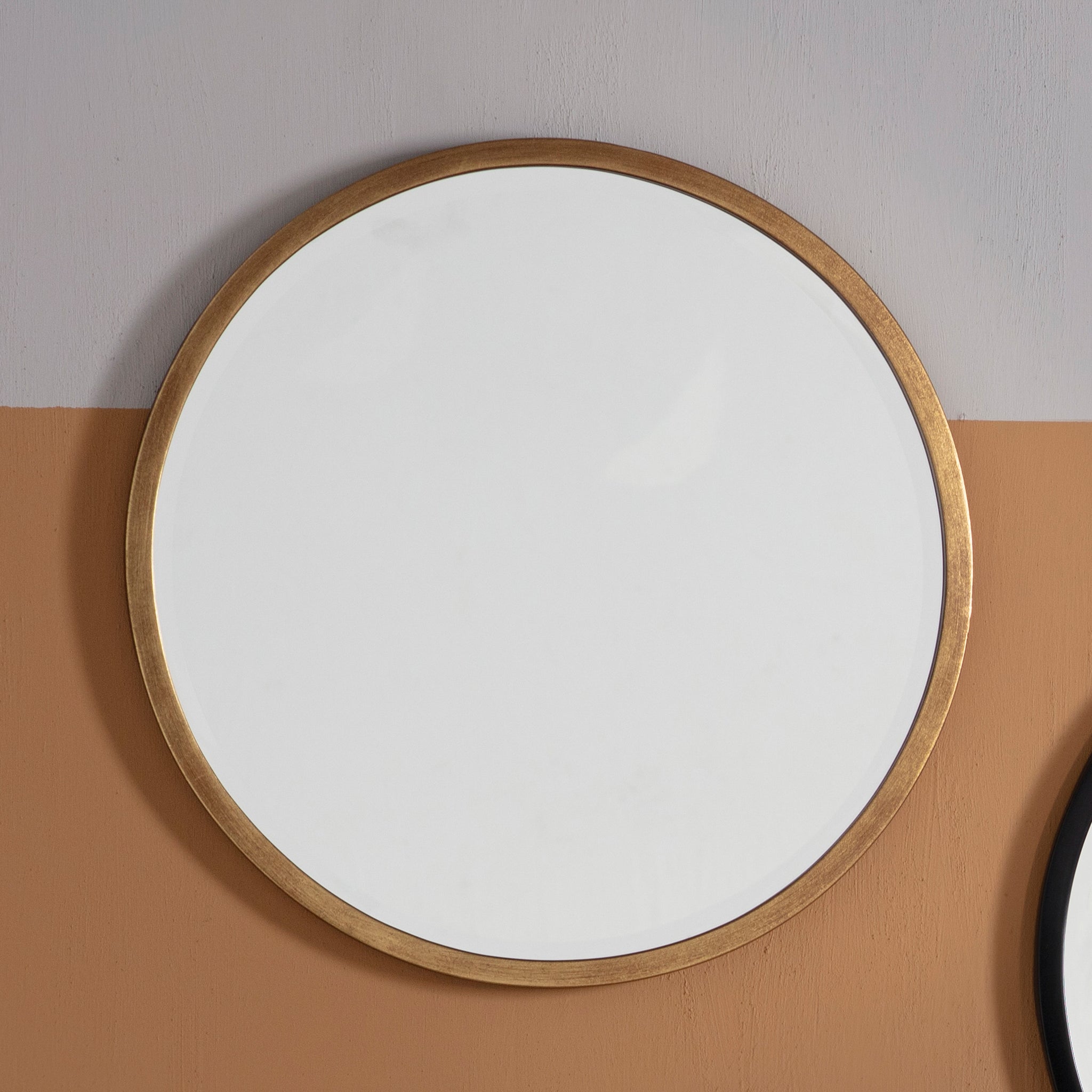 Higgs Round Mirror Antique Gold 60 x 60 cm