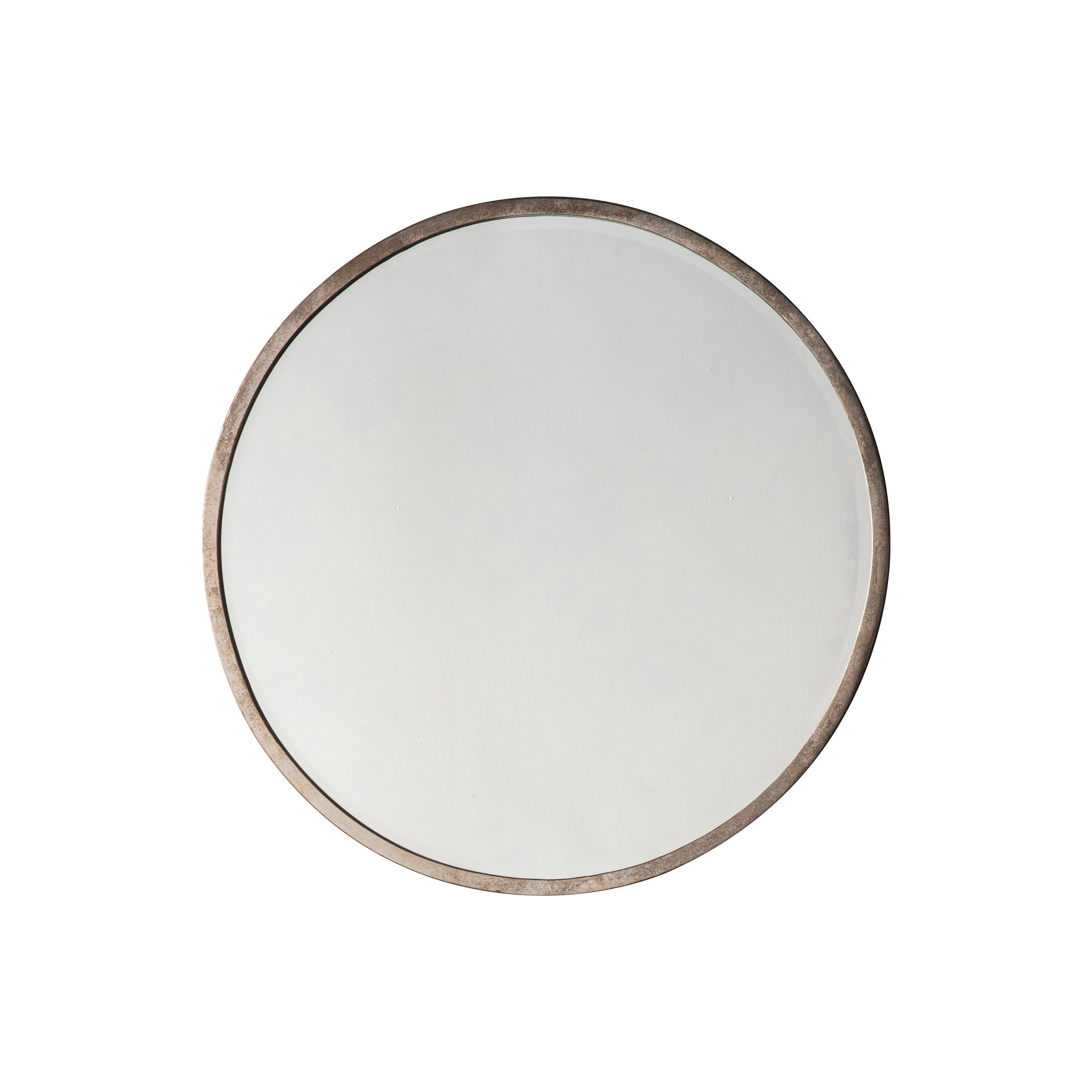 Higgs Round Mirror Antique Silver