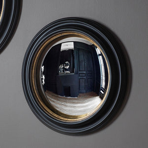 Rockford Convex Mirror Black & Gold 50 x 50 cm