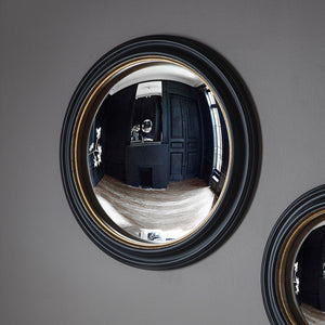 Rockford Convex Mirror Black & Gold 63 x 63 cm