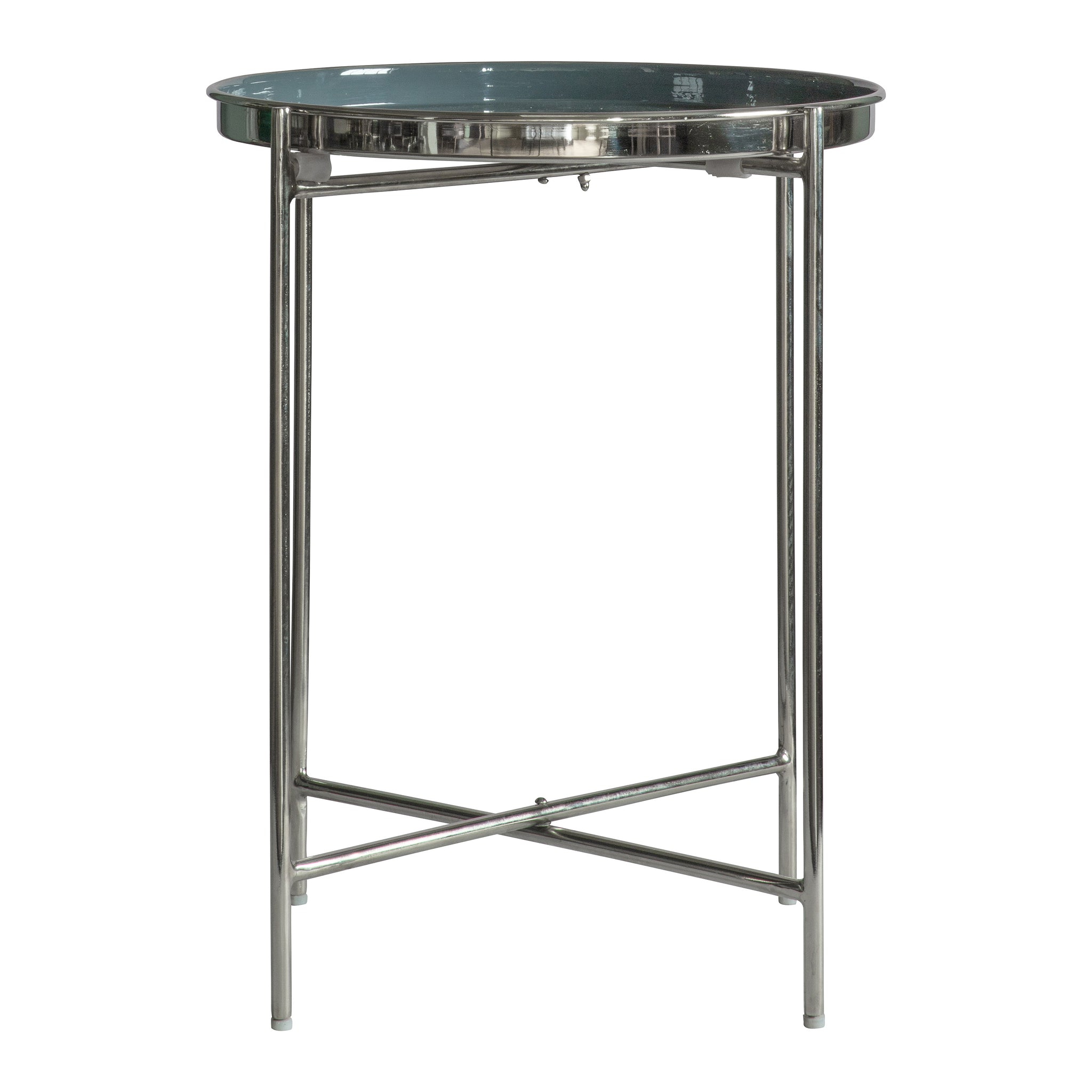 Valenti Side Table Silver/Dark Grey