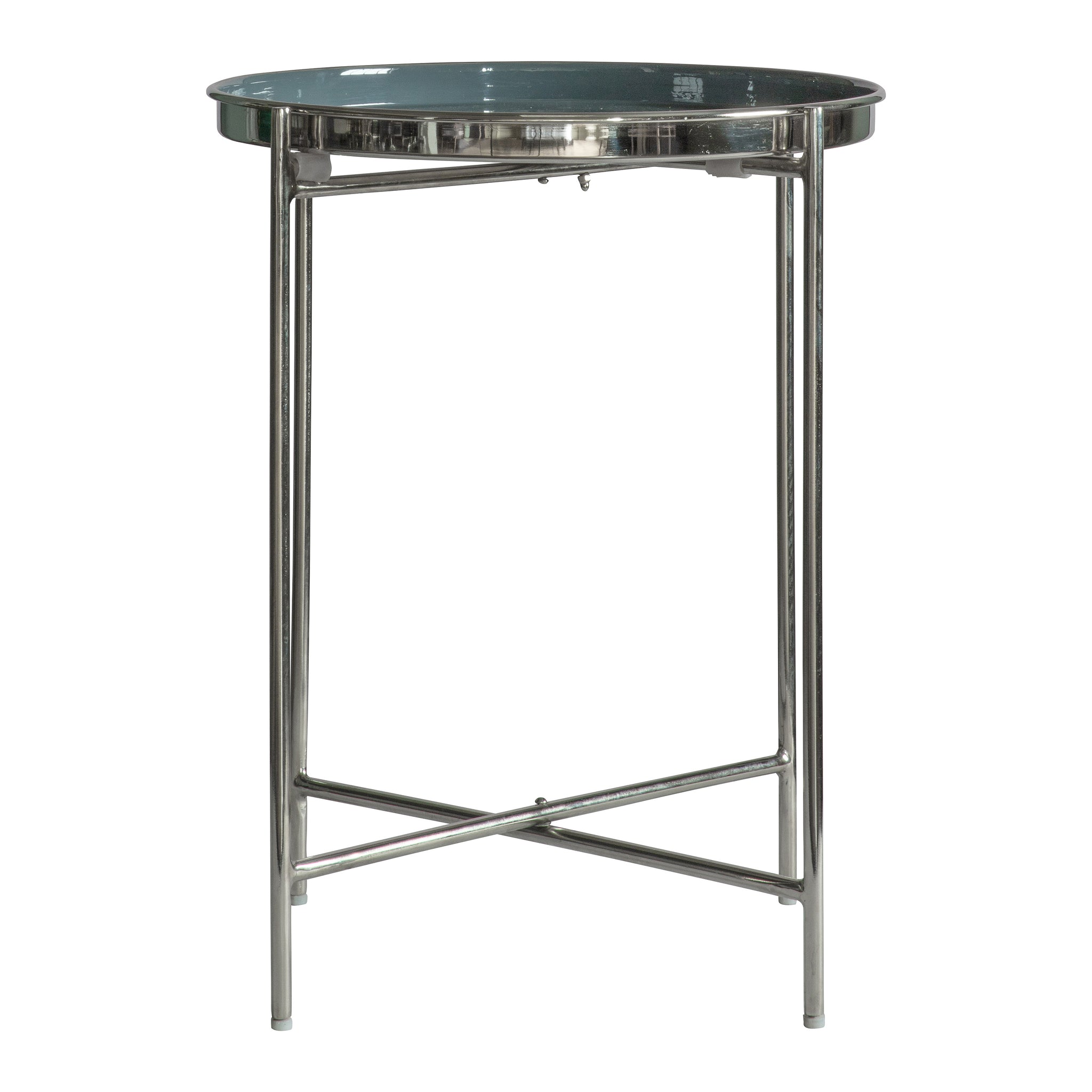 Valenti Side Table Silver Dark Grey