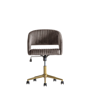 Murat Swivel Chair Grey Velvet