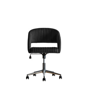 Murat Swivel Chair Black Velvet