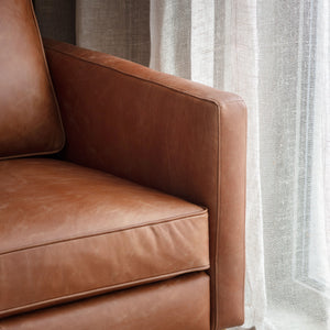 Usborne 2 Seater Sofa Vintage Brown Leather