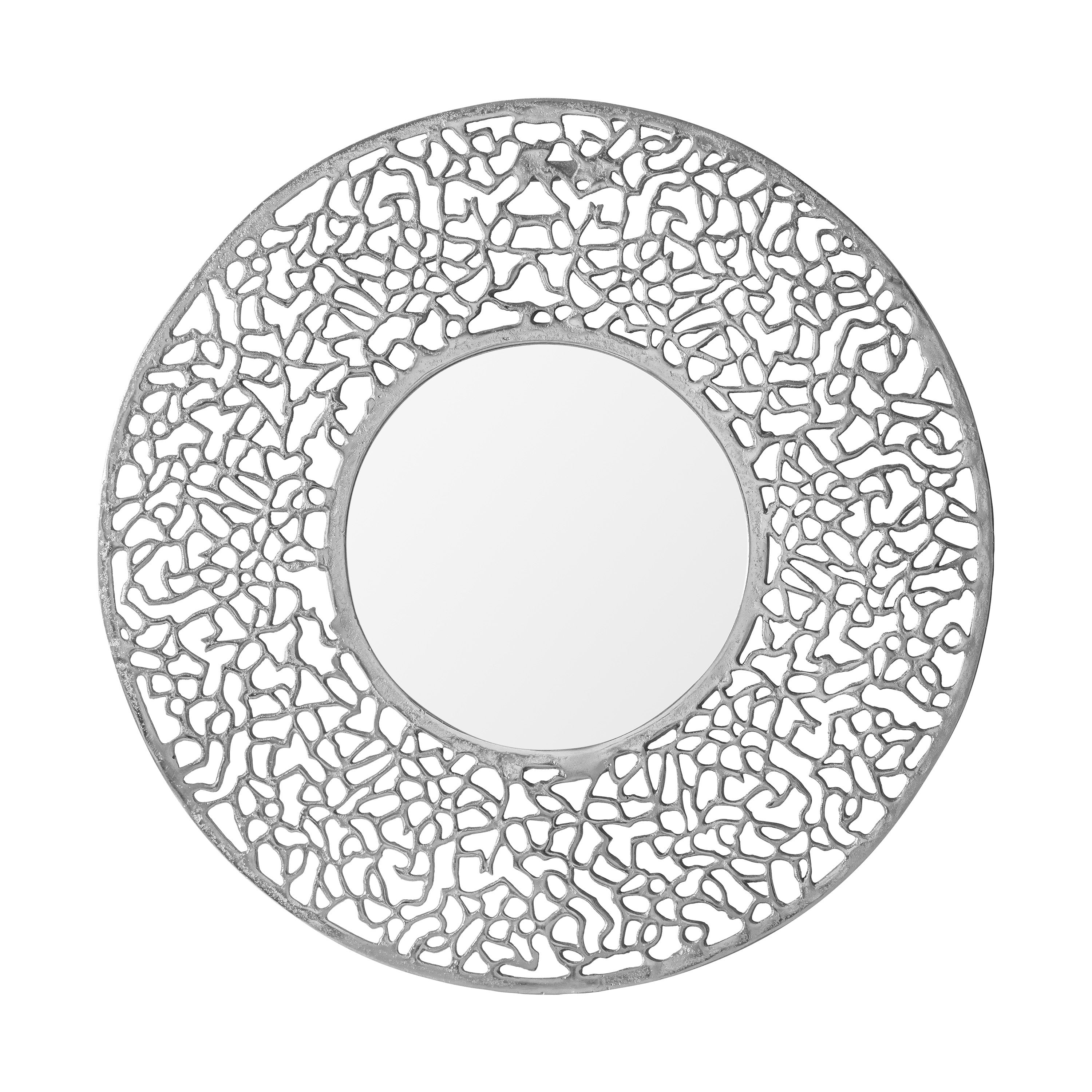 Vermont Round Mirror Silver 81 cm