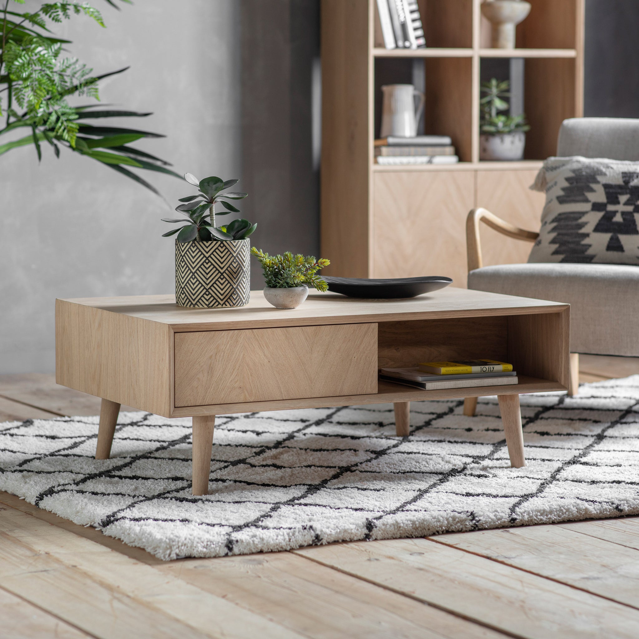 Milan 2 Drawer Coffee Table