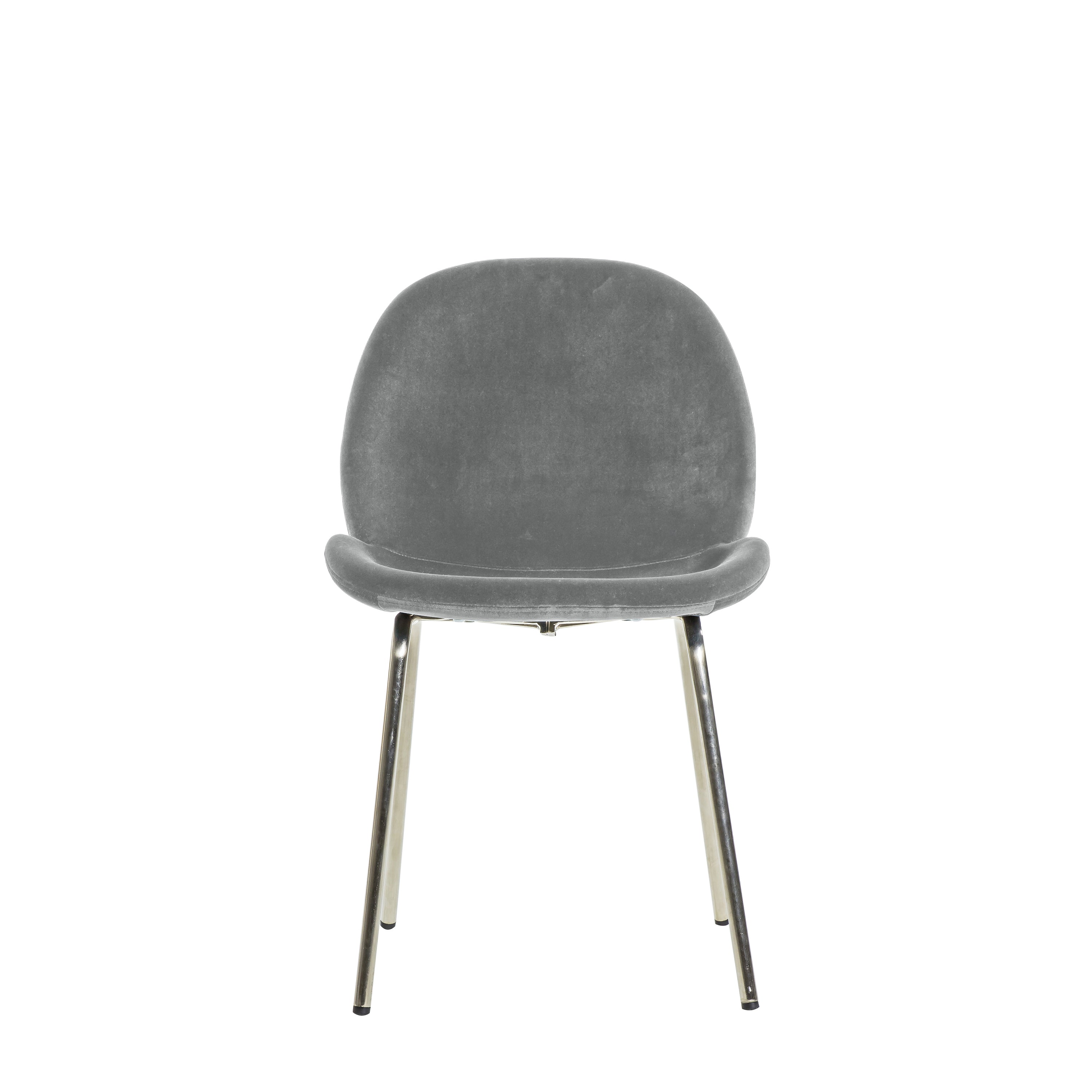 Flannery Chair Light Grey Velvet Set of 2