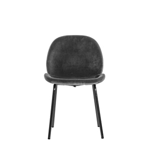 Flannery Chair Grey Velvet Set of 2