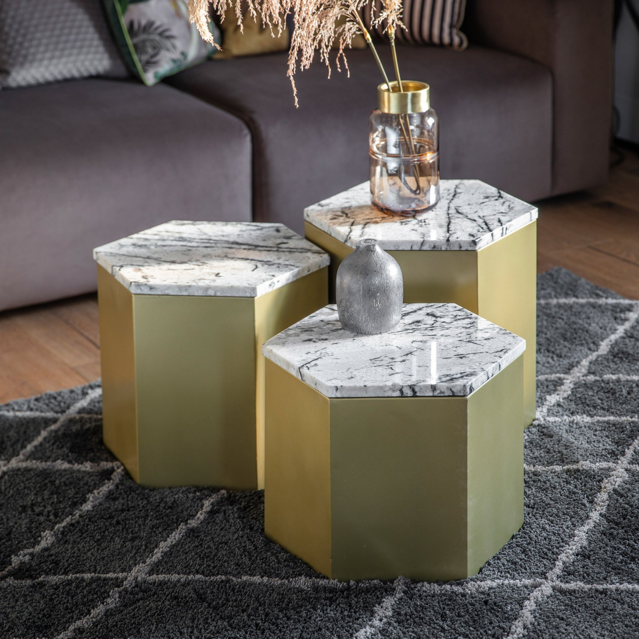Lydon Side Table Gold Large