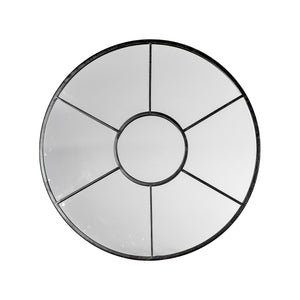 Valance Round Mirror Black