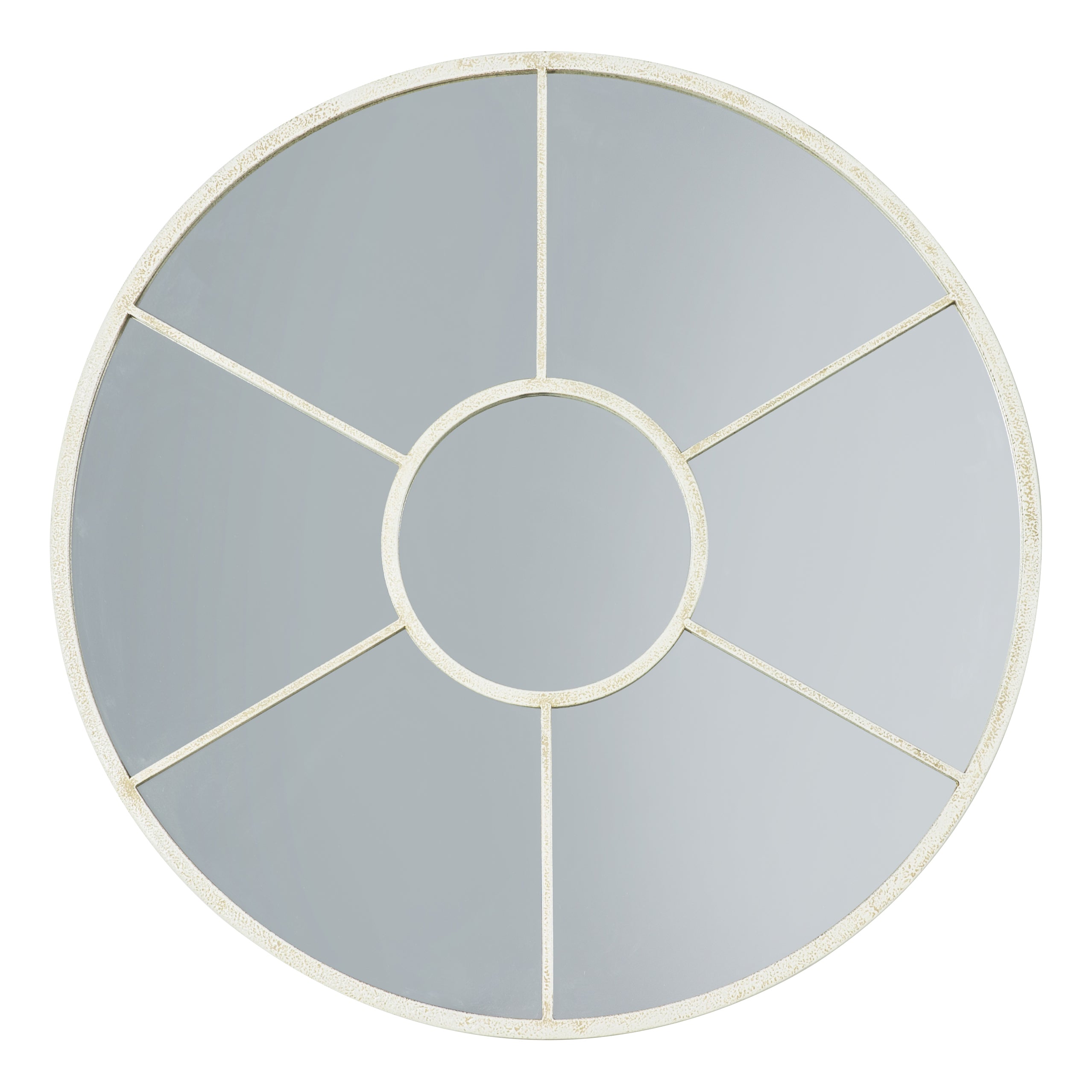 Valance Round Mirror White