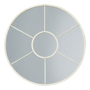 Valance Round Mirror White