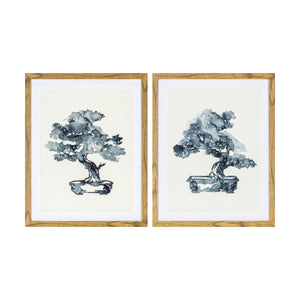 Bonsai Abstract Framed Art Set of 2