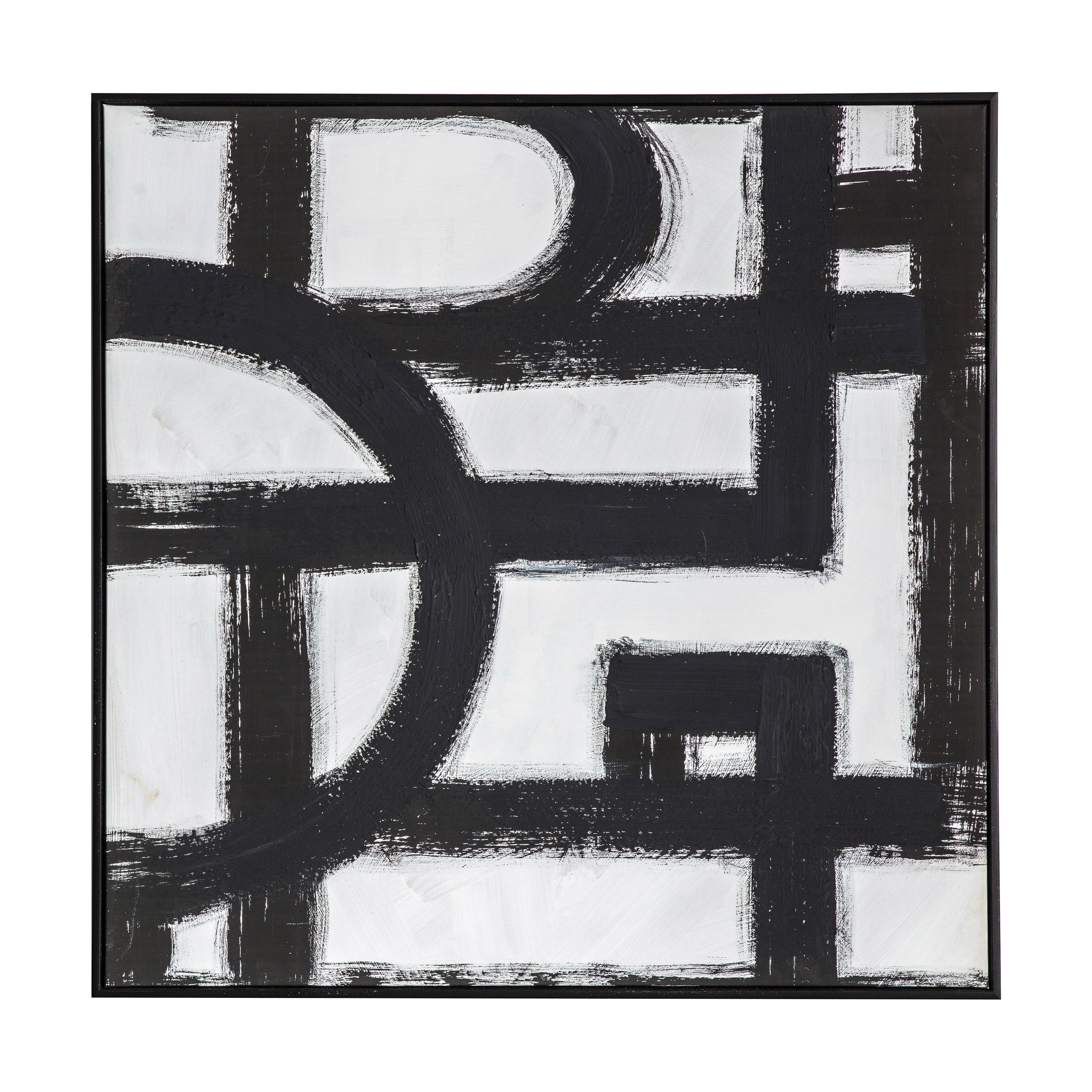 Below Abstract Framed Canvas