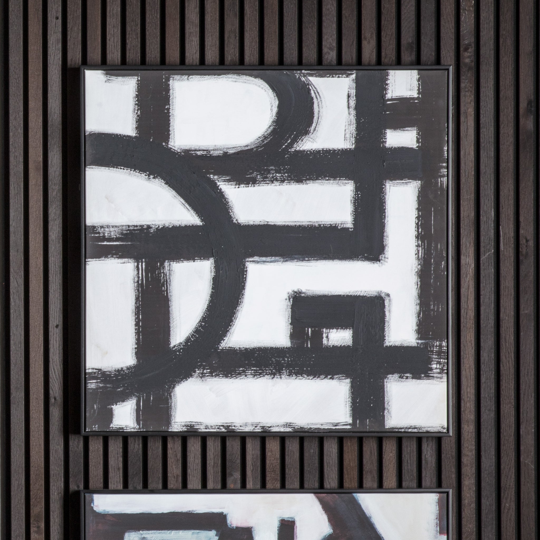 Below Abstract Framed Canvas