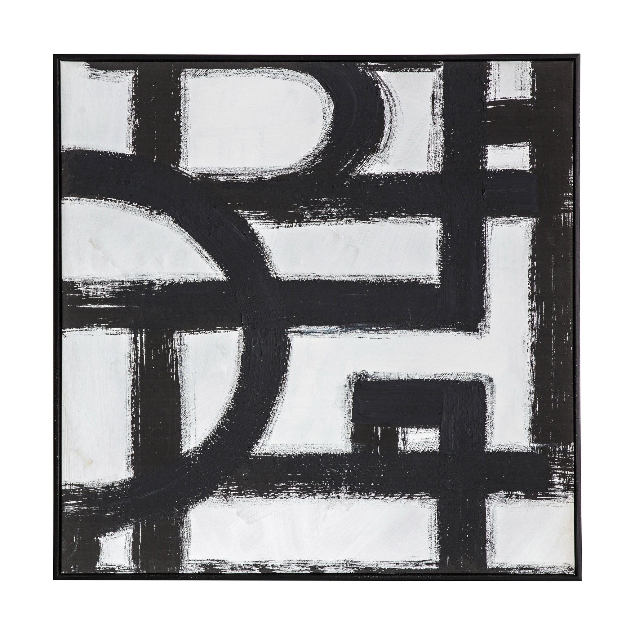 Below Abstract Framed Canvas