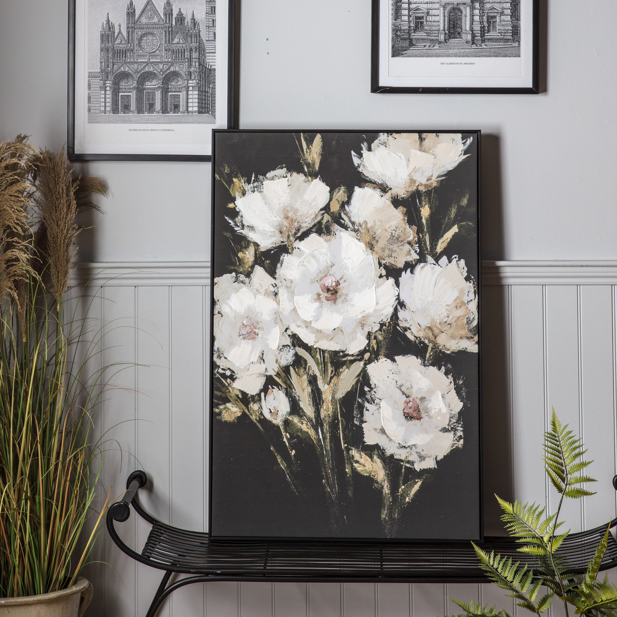 Peonies Framed Canvas