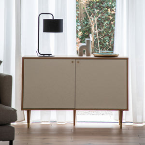 Newton 2 Door Cabinet Oak White