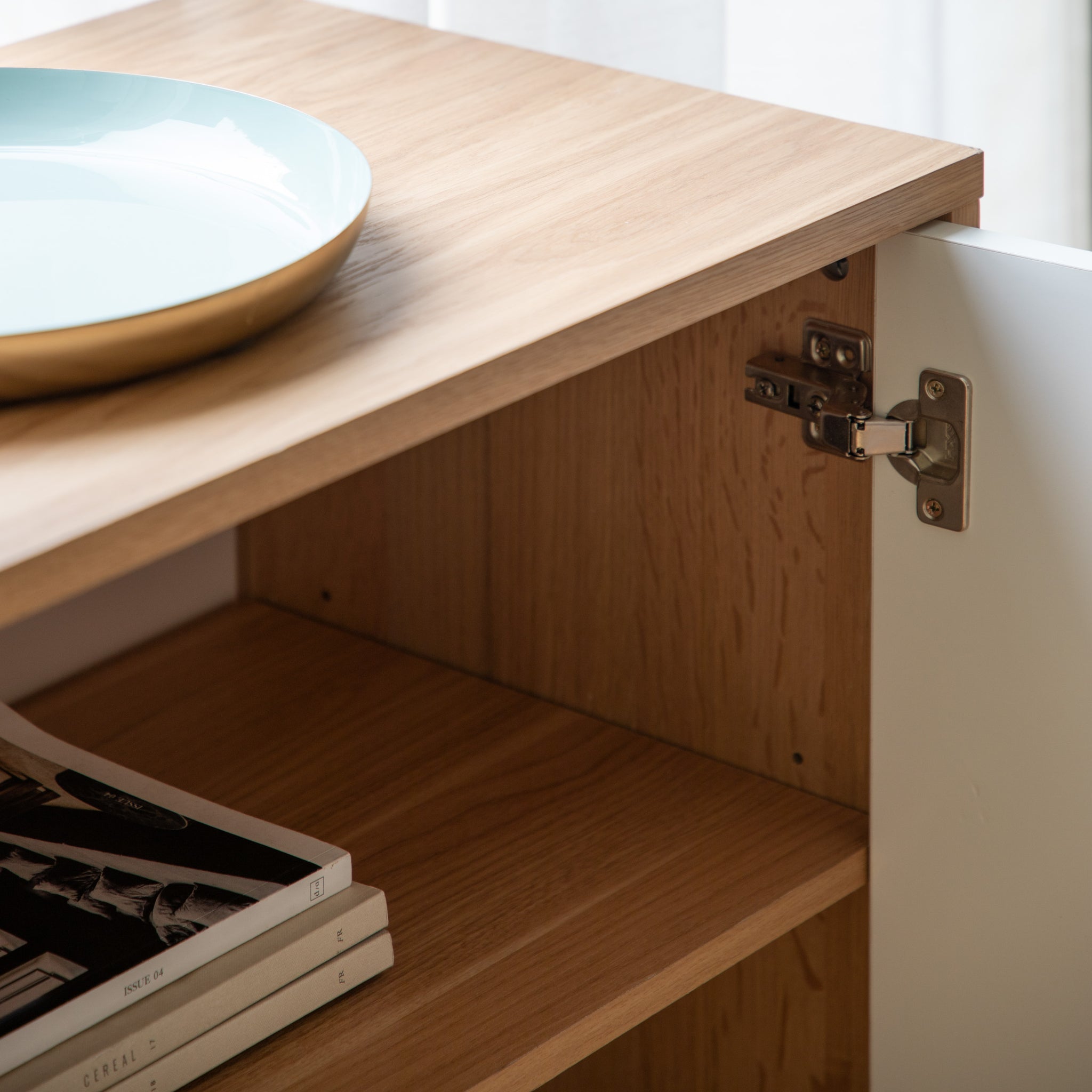 Newton 2 Door Cabinet Oak White