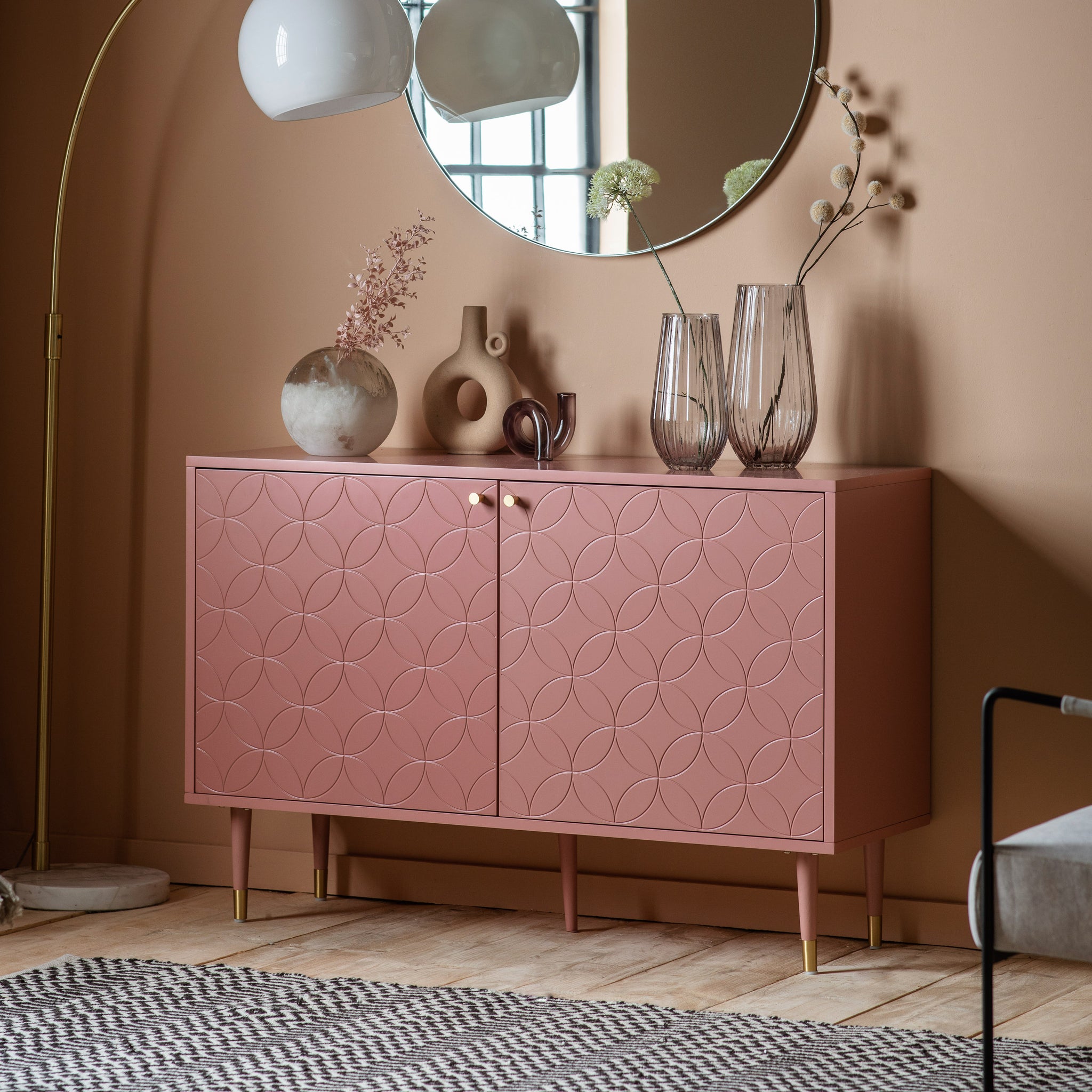 Holden 2 Door Cabinet Pink