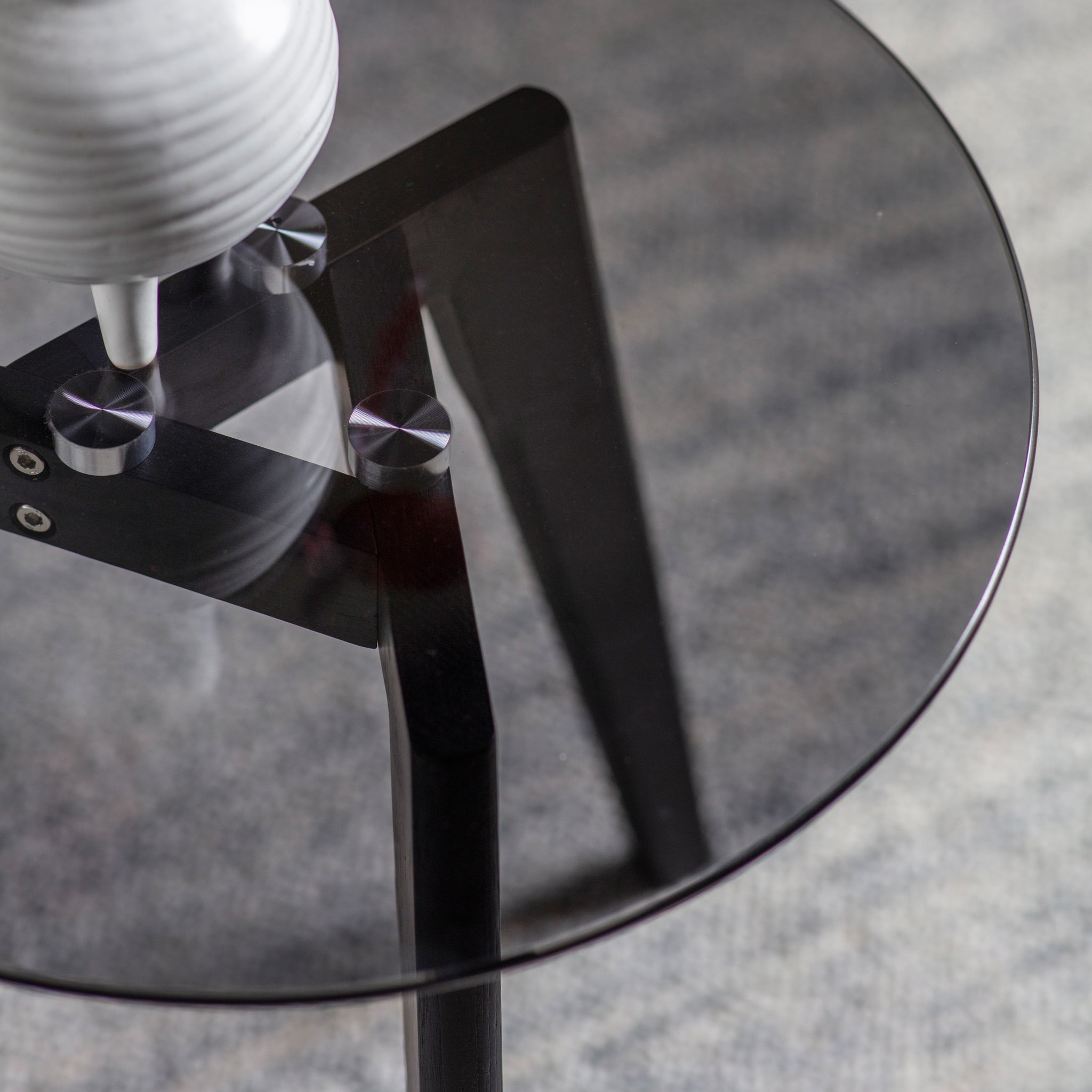 Blaine Round Side Table Black