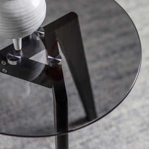 Blaine Round Side Table Black