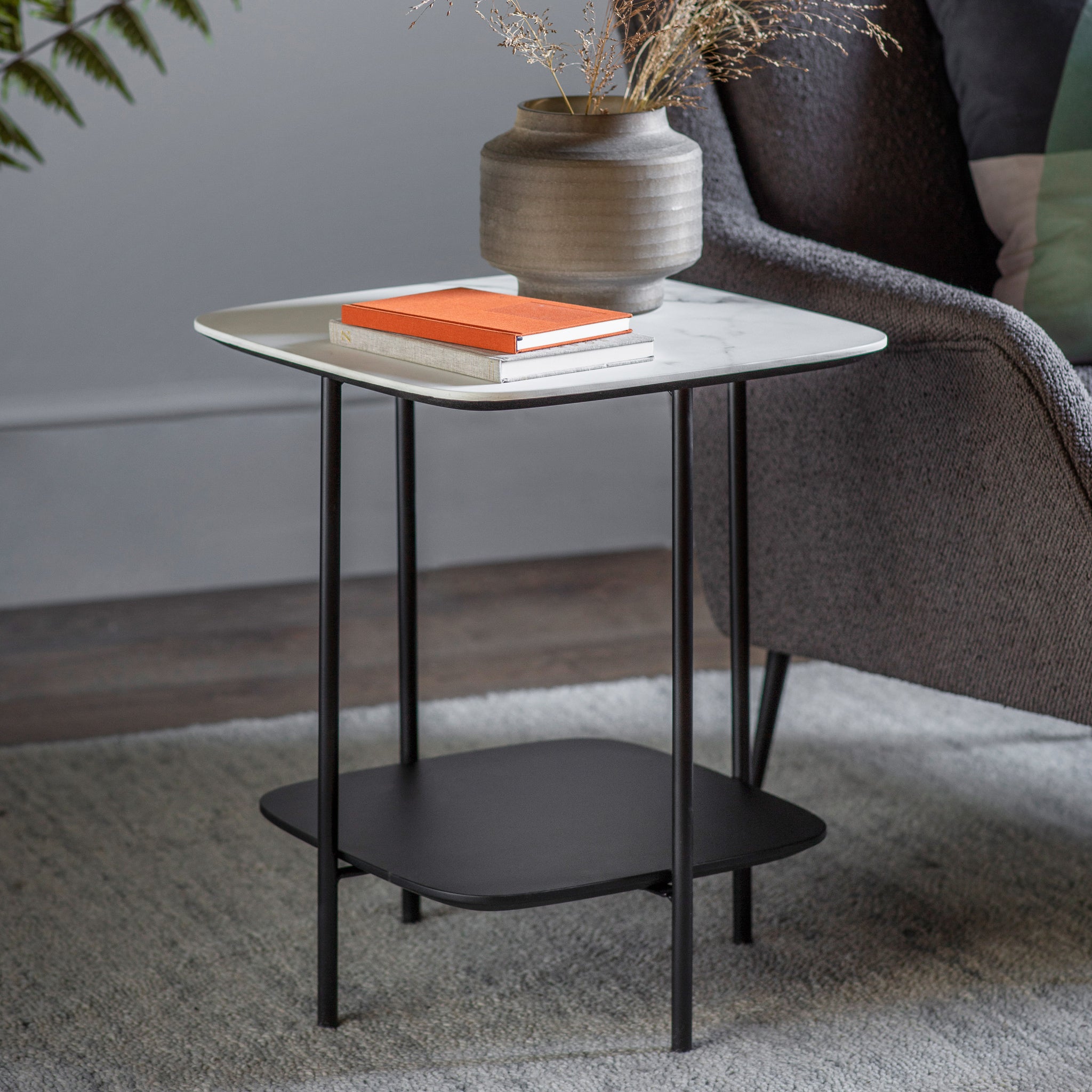 Lulworth Side Table White Marble