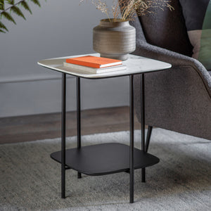 Lulworth Side Table White Marble