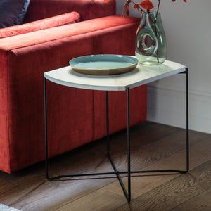 Linton Side Table White Marble