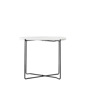 Linton Side Table White Marble