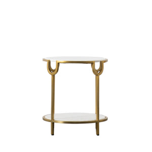 Westbury Side Table White Marble