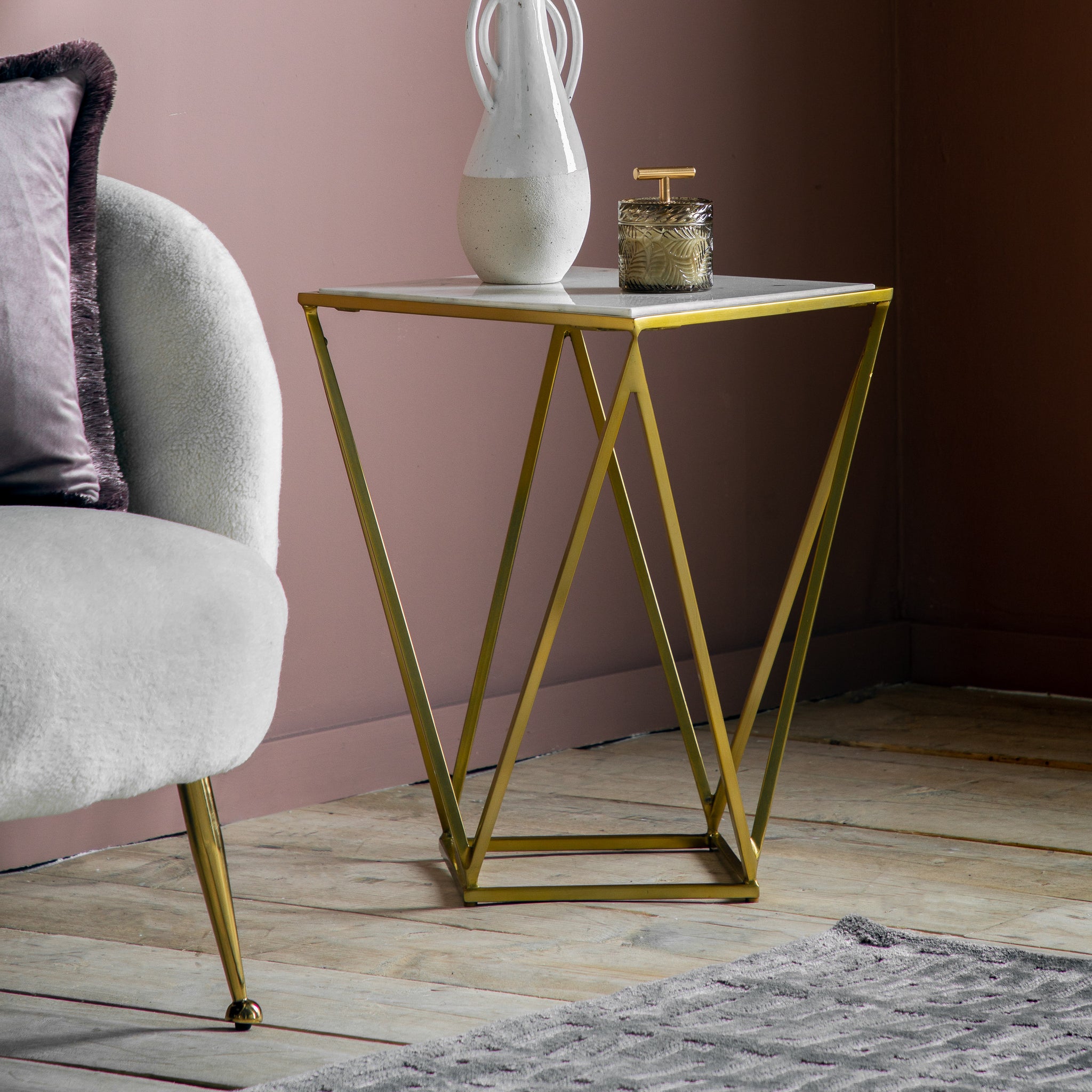 Herford Side Table Gold