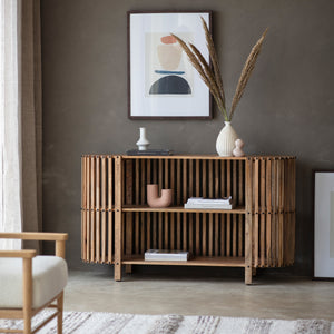 Vass Slatted Console Table