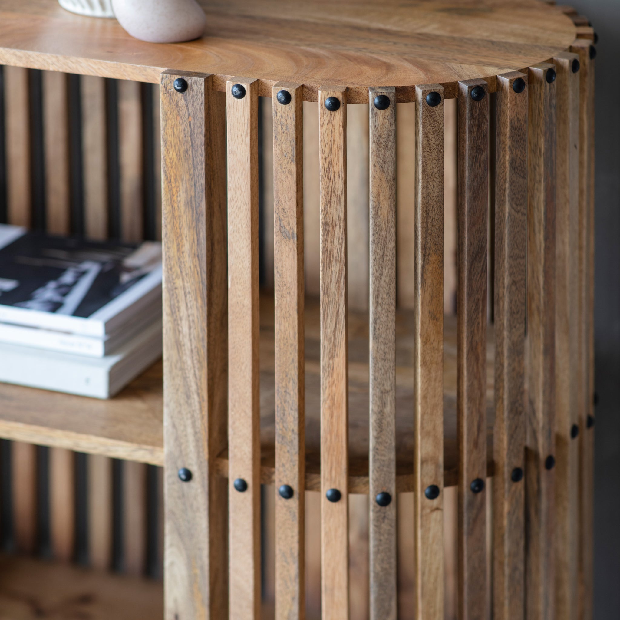 Vass Slatted Console Table