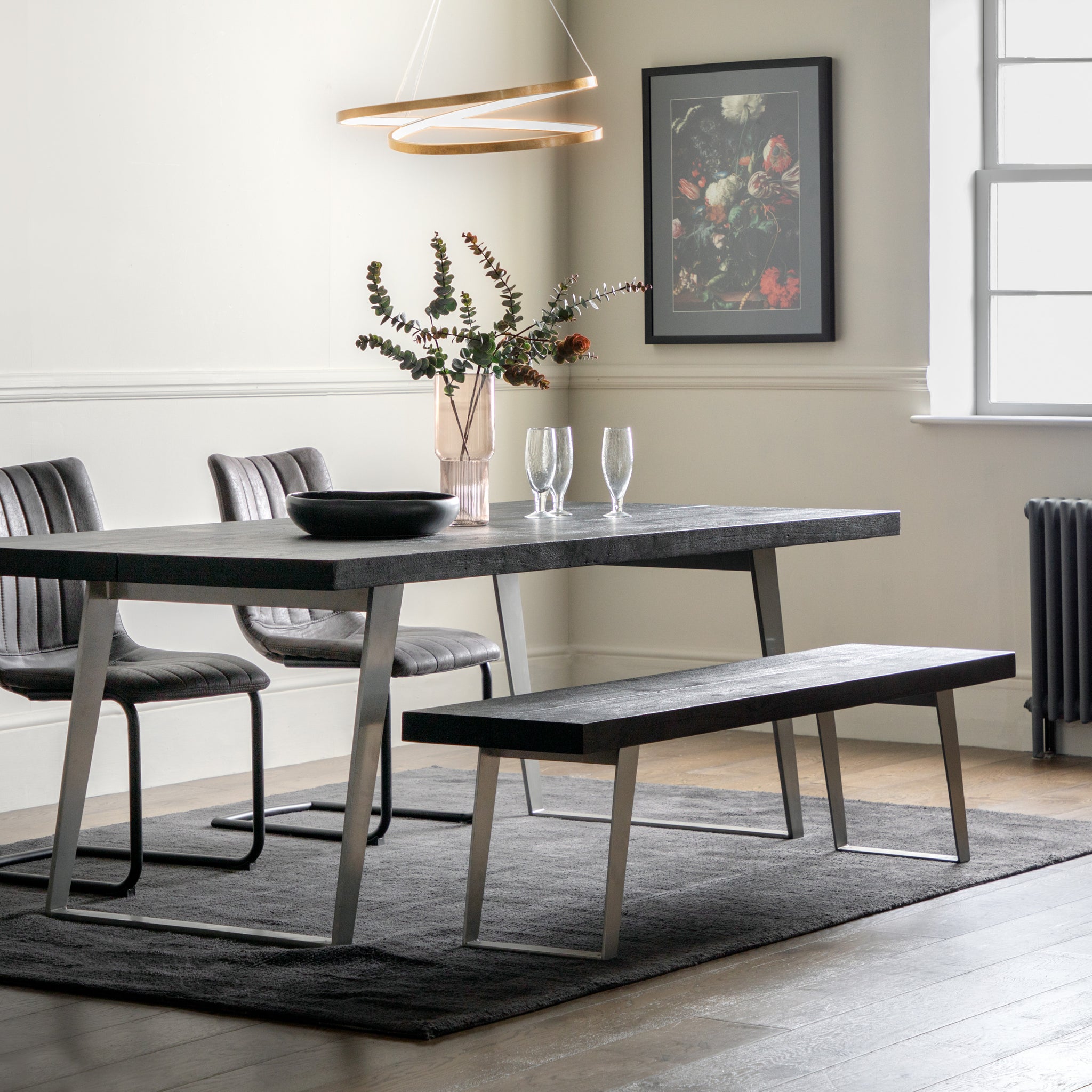 Newman Dining Table Black Large