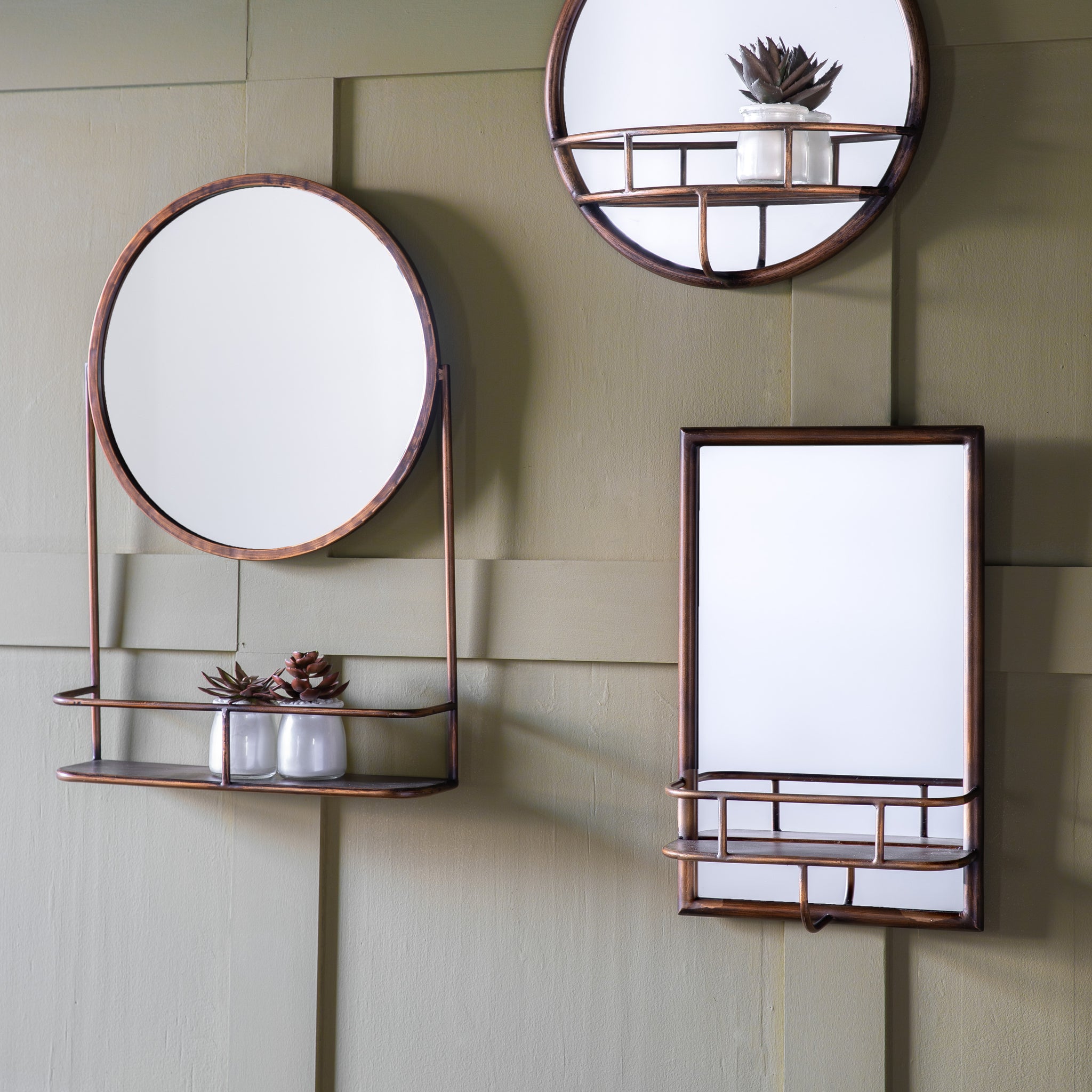 Milward Mirror Rectangle Bronze