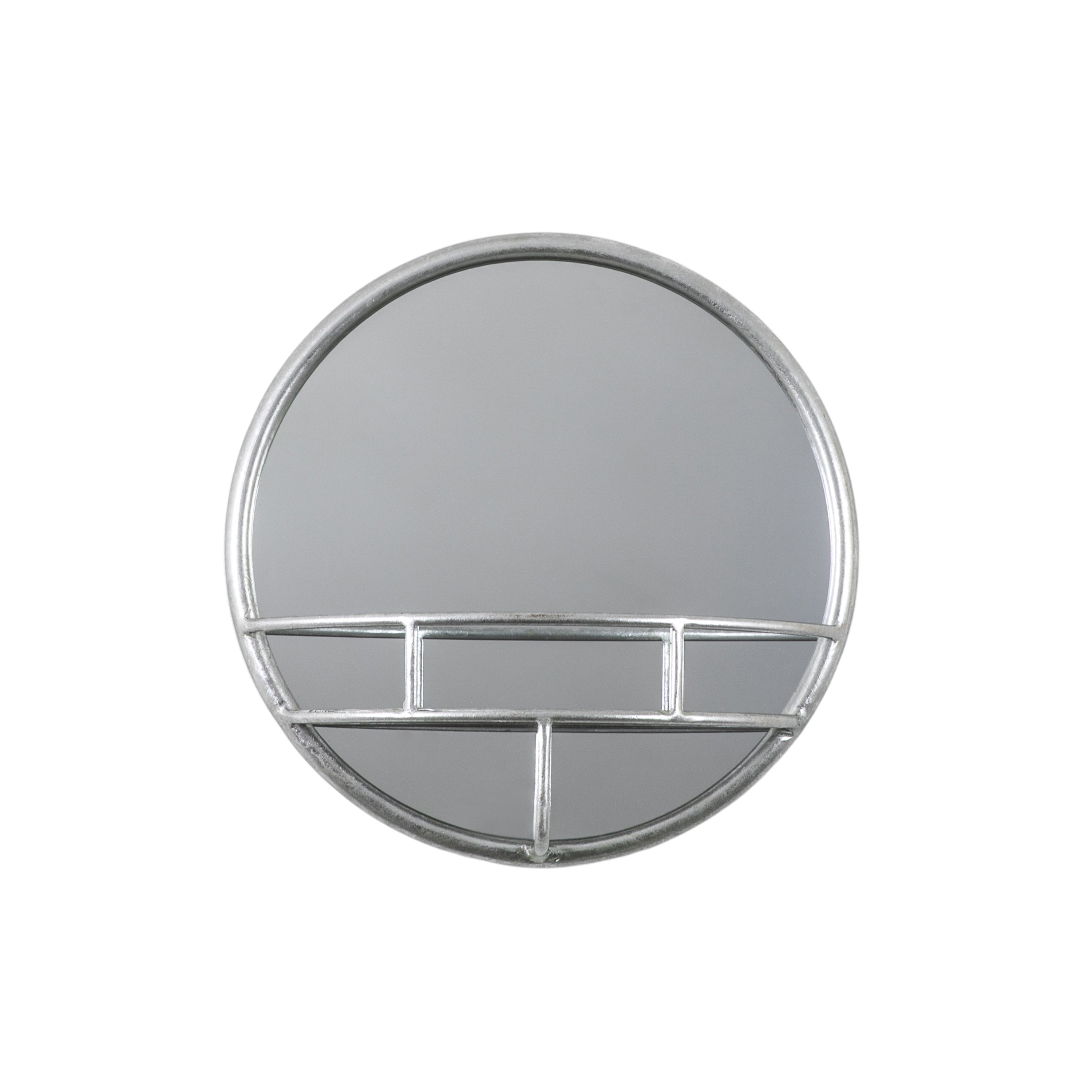 Milward Round Mirror Silver