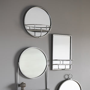Milward Round Mirror Silver