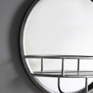 Milward Round Mirror Silver