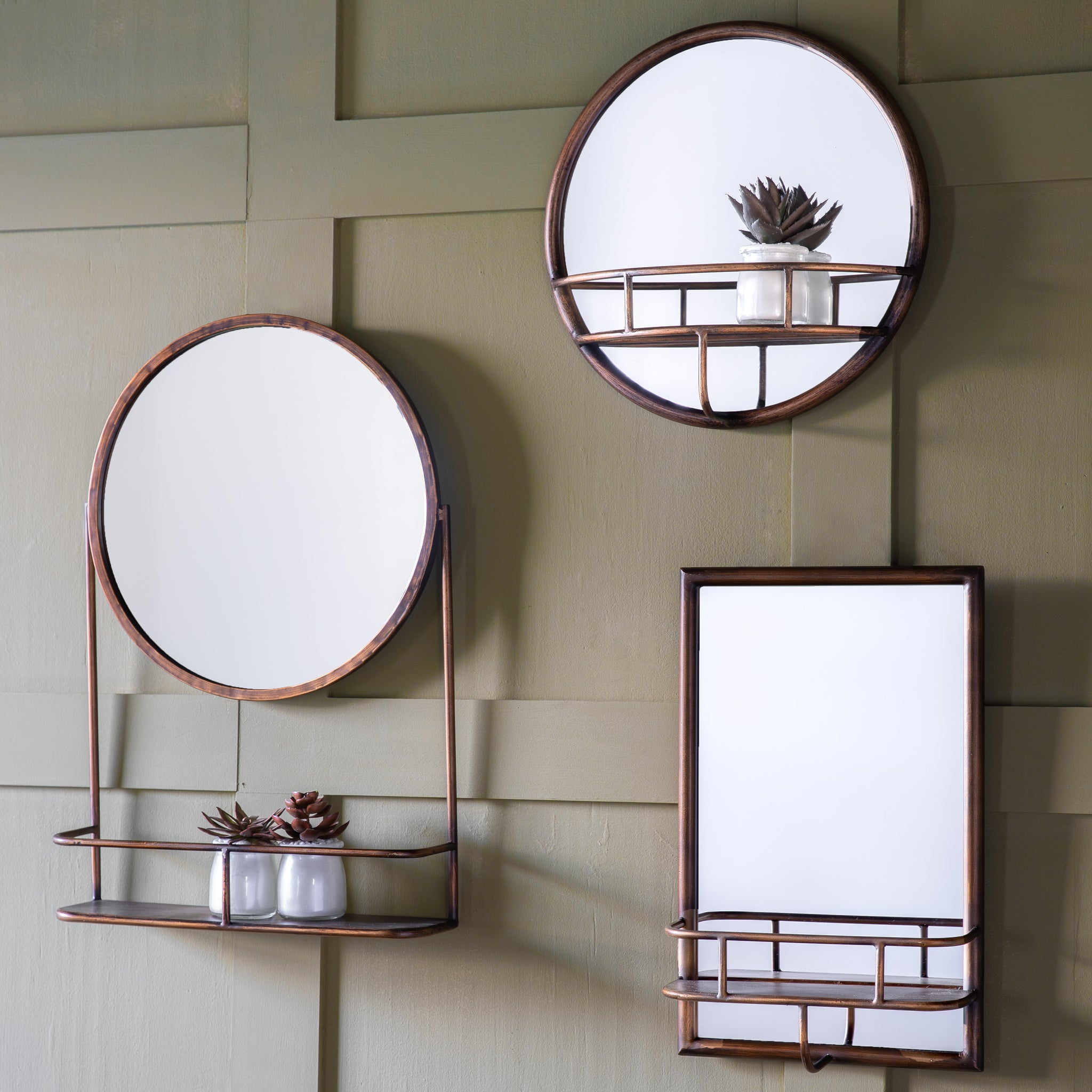 Milward Round Mirror Bronze