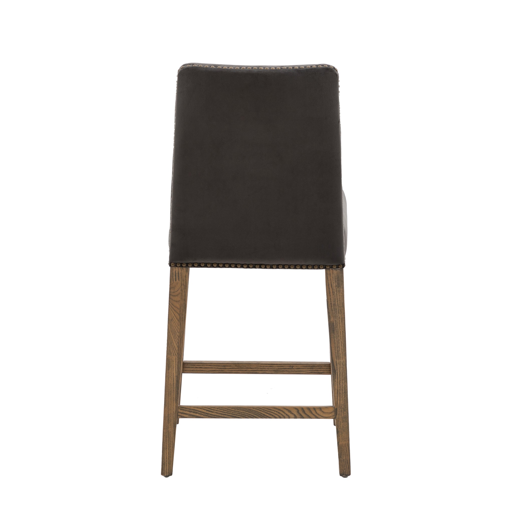 Hex Bar Stool Mouse Velvet Set of 2
