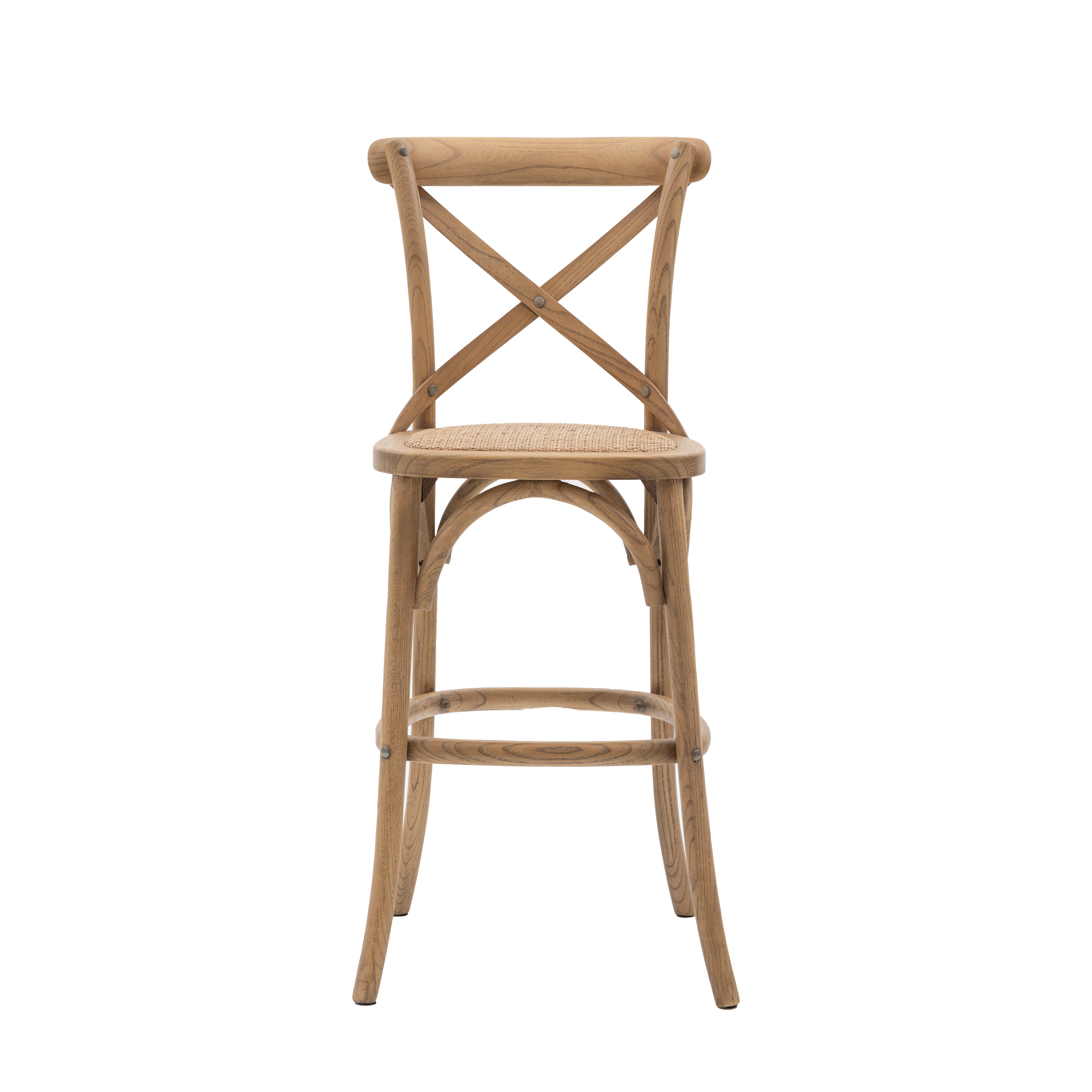 Caffe Stool Natural/Rattan Set of 2
