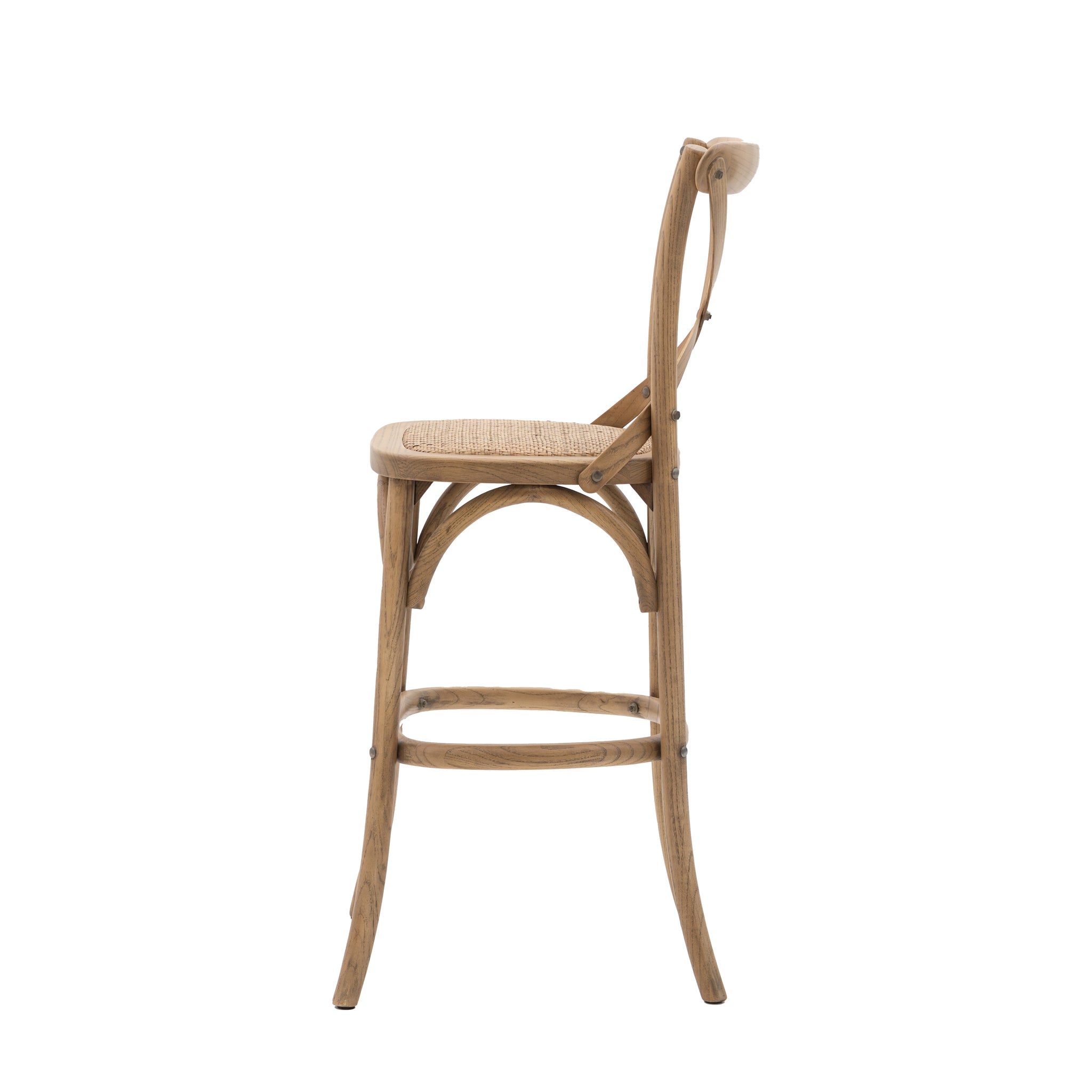 Caffe Stool Natural/Rattan Set of 2
