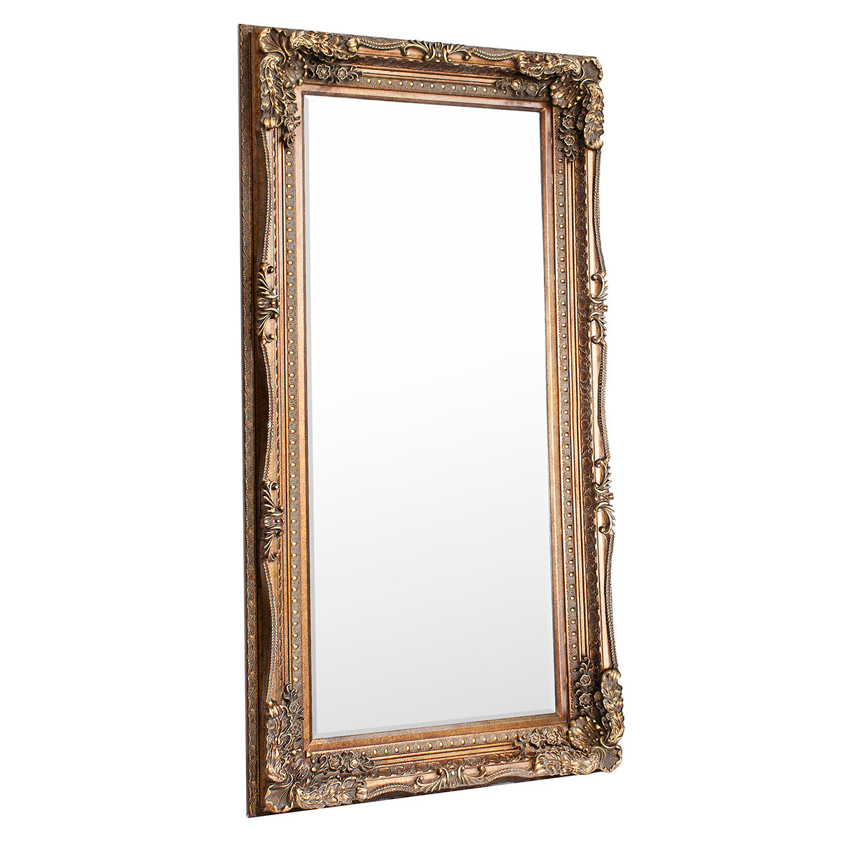 Carved Lewis Leaner Mirror Gold