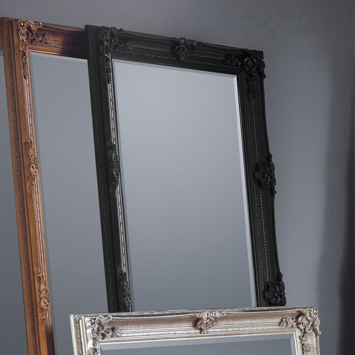 Abney Leaner Mirror Black